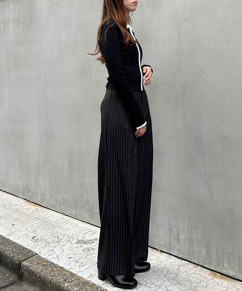 INGNI（イング）の「ワイドスラックス／パンツ（スラックス・レディース・ブラック/ブラック系1/グレー/チャコールグレー・FREE）」の14枚目の写真