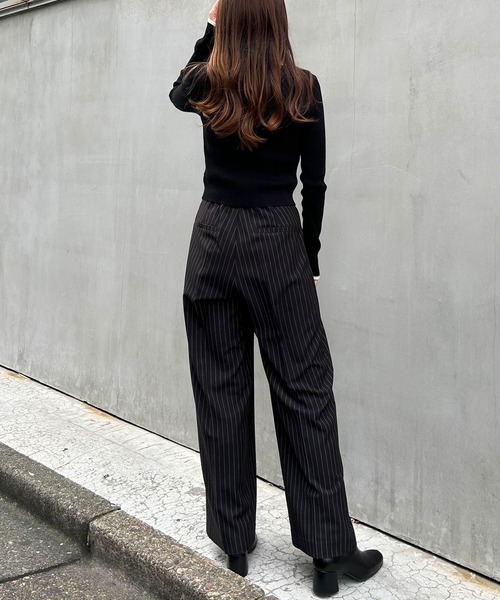 INGNI（イング）の「ワイドスラックス／パンツ（スラックス・レディース・ブラック/ブラック系1/グレー/チャコールグレー・FREE）」の15枚目の写真