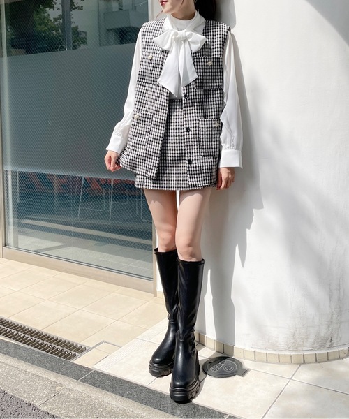 one way（ワンウェイ）の「ツイードスカパン（その他パンツ・レディース・グレー/ブラック・FREE）」の15枚目の写真