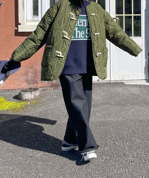 Chillfar（チルファー）の「ダッフルキルティングコート（ダウンジャケット/コート・レディース・ベージュ/ネイビー/ブラウン/アイボリー/カーキ・FREE）」の21枚目の写真