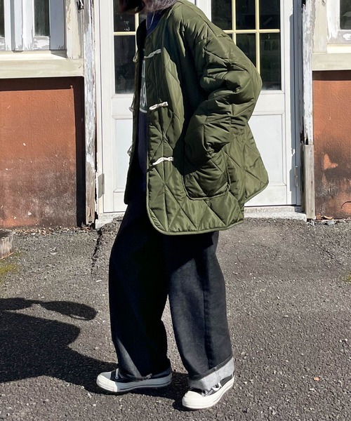 Chillfar（チルファー）の「ダッフルキルティングコート（ダウンジャケット/コート・レディース・ベージュ/ネイビー/ブラウン/アイボリー/カーキ・FREE）」の22枚目の写真