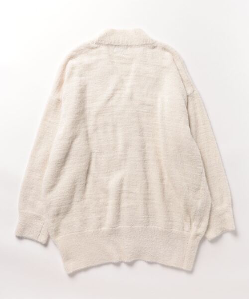 AZUL by moussy（アズールバイマウジー）の「モヘヤライクニットカーディガン（カーディガン/ボレロ・レディース・アイボリー/イエロー系その他/ブラック/グレー/ブルー・SMALL/MEDIUM）」の6枚目の写真