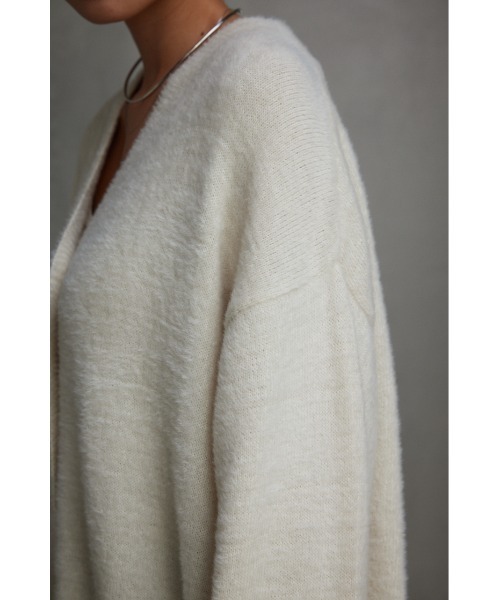 AZUL by moussy（アズールバイマウジー）の「モヘヤライクニットカーディガン（カーディガン/ボレロ・レディース・アイボリー/イエロー系その他/ブラック/グレー/ブルー・SMALL/MEDIUM）」の14枚目の写真