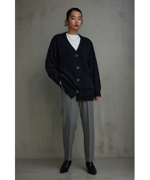 AZUL by moussy（アズールバイマウジー）の「モヘヤライクニットカーディガン（カーディガン/ボレロ・レディース・アイボリー/イエロー系その他/ブラック/グレー/ブルー・SMALL/MEDIUM）」の18枚目の写真