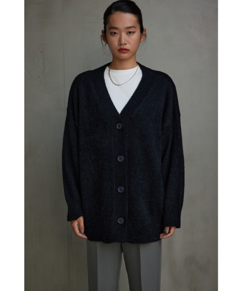 AZUL by moussy（アズールバイマウジー）の「モヘヤライクニットカーディガン（カーディガン/ボレロ・レディース・アイボリー/イエロー系その他/ブラック/グレー/ブルー・SMALL/MEDIUM）」の19枚目の写真