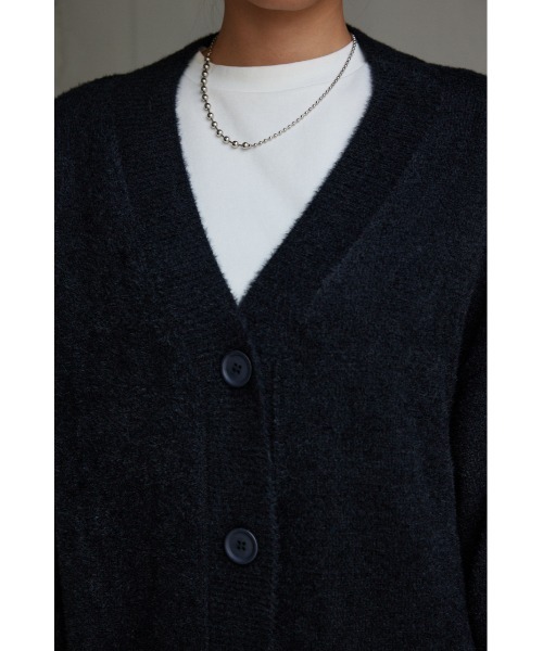 AZUL by moussy（アズールバイマウジー）の「モヘヤライクニットカーディガン（カーディガン/ボレロ・レディース・アイボリー/イエロー系その他/ブラック/グレー/ブルー・SMALL/MEDIUM）」の22枚目の写真