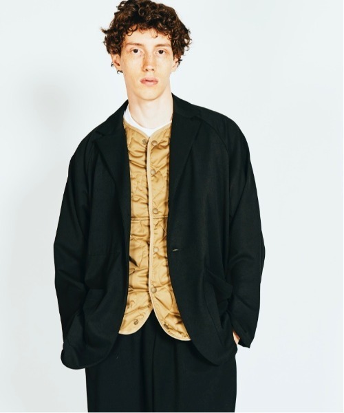 SUNNY  SPORTS（サニースポーツ）の「SUNNY SPORTS/サニースポーツ NOTCH COLLAR JACKET OUTLAST ノッチカラージャケット アウトラスト（テーラードジャケット・メンズ・ブラック/チャコールグレー・LARGE/MEDIUM）」の8枚目の写真