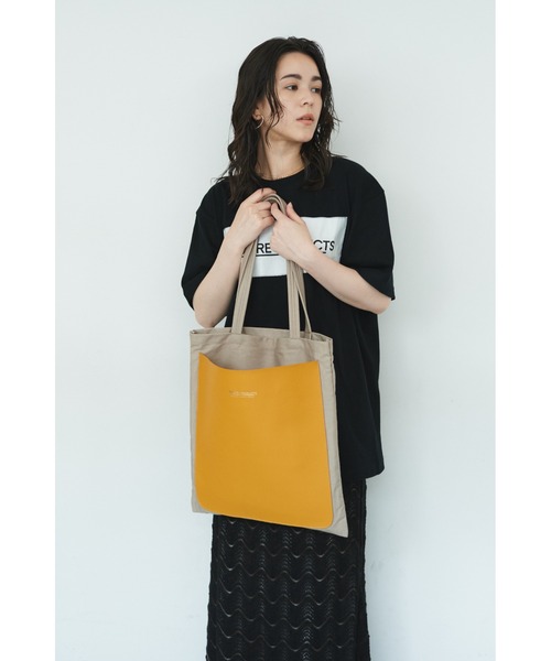 THEATRE PRODUCTS（シアタープロダクツ）の「コットンキャンバストートバッグ（ショルダーバッグ・レディース・ベージュ/アイボリー・FREE）」の6枚目の写真