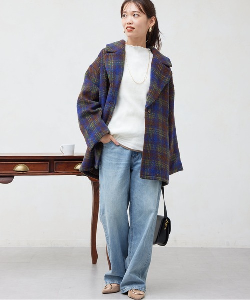 Chez toi（シェトワ）の「配色ライン袖口ボタンメローニットプルオーバー（ニット/セーター・レディース・ピンク/ブラック/ブルー/オフホワイト/グレー/アイボリー・FREE）」の12枚目の写真