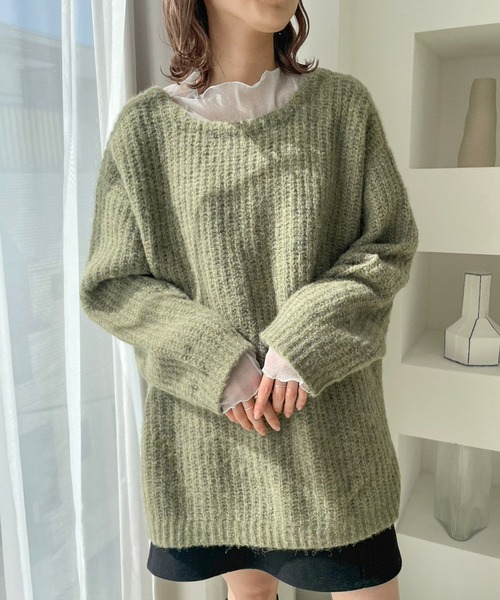 LOWRYS FARM(ローリーズファーム)の「2WAYメランジリボンLS 986430(Tシャツ/カットソー・レディース・グレー/グリーン/アイボリー/ブルー・FREE)」の19枚目の写真