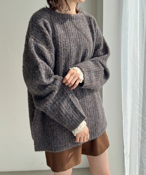 LOWRYS FARM(ローリーズファーム)の「2WAYメランジリボンLS 986430(Tシャツ/カットソー・レディース・グレー/グリーン/アイボリー/ブルー・FREE)」の21枚目の写真