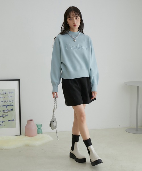 VIS（ビス）の「プチハイネックロゴ刺繍ニット（ニット/セーター・レディース・ブルー系その他/サックスブルー/グレー系その他・FREE）」の12枚目の写真