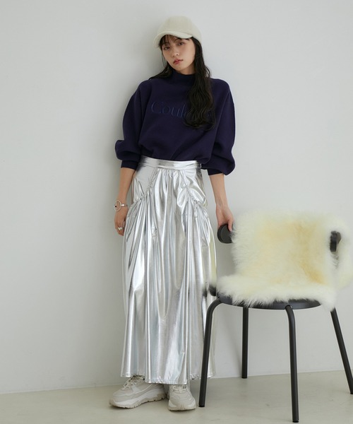 VIS（ビス）の「プチハイネックロゴ刺繍ニット（ニット/セーター・レディース・ブルー系その他/サックスブルー/グレー系その他・FREE）」の16枚目の写真