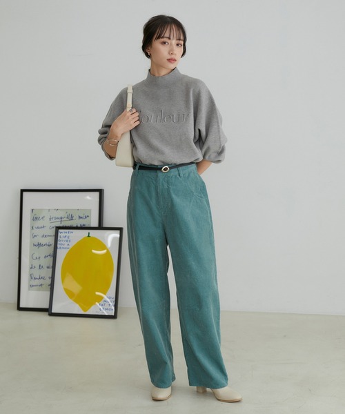 VIS（ビス）の「プチハイネックロゴ刺繍ニット（ニット/セーター・レディース・ブルー系その他/サックスブルー/グレー系その他・FREE）」の19枚目の写真