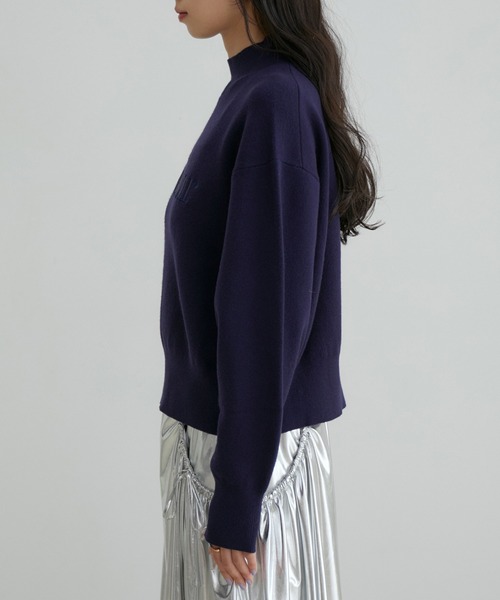 VIS（ビス）の「プチハイネックロゴ刺繍ニット（ニット/セーター・レディース・ブルー系その他/サックスブルー/グレー系その他・FREE）」の21枚目の写真