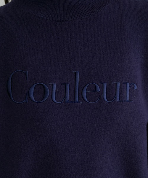 VIS（ビス）の「プチハイネックロゴ刺繍ニット（ニット/セーター・レディース・ブルー系その他/サックスブルー/グレー系その他・FREE）」の6枚目の写真