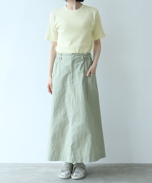 bulle de savon(ビュルデサボン)の「△ピマハイゲージスムース ふわふわTシャツ(Tシャツ/カットソー・レディース・イエロー/ホワイト/ピンク/ネイビー・FREE)」の17枚目の写真