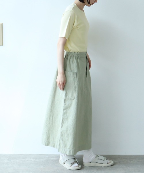 bulle de savon(ビュルデサボン)の「△ピマハイゲージスムース ふわふわTシャツ(Tシャツ/カットソー・レディース・イエロー/ホワイト/ピンク/ネイビー・FREE)」の18枚目の写真