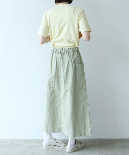 bulle de savon(ビュルデサボン)の「△ピマハイゲージスムース ふわふわTシャツ(Tシャツ/カットソー・レディース・イエロー/ホワイト/ピンク/ネイビー・FREE)」の19枚目の写真