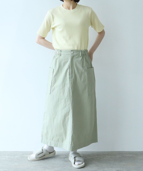 bulle de savon(ビュルデサボン)の「△ピマハイゲージスムース ふわふわTシャツ(Tシャツ/カットソー・レディース・イエロー/ホワイト/ピンク/ネイビー・FREE)」の21枚目の写真