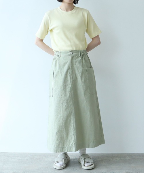 bulle de savon(ビュルデサボン)の「△ピマハイゲージスムース ふわふわTシャツ(Tシャツ/カットソー・レディース・イエロー/ホワイト/ピンク/ネイビー・FREE)」の16枚目の写真