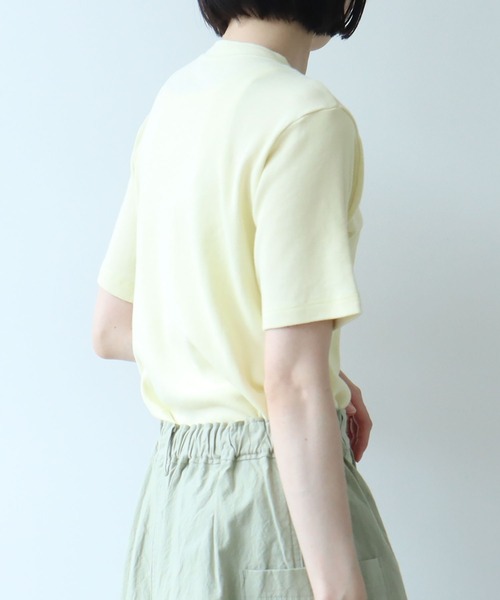 bulle de savon(ビュルデサボン)の「△ピマハイゲージスムース ふわふわTシャツ(Tシャツ/カットソー・レディース・イエロー/ホワイト/ピンク/ネイビー・FREE)」の13枚目の写真