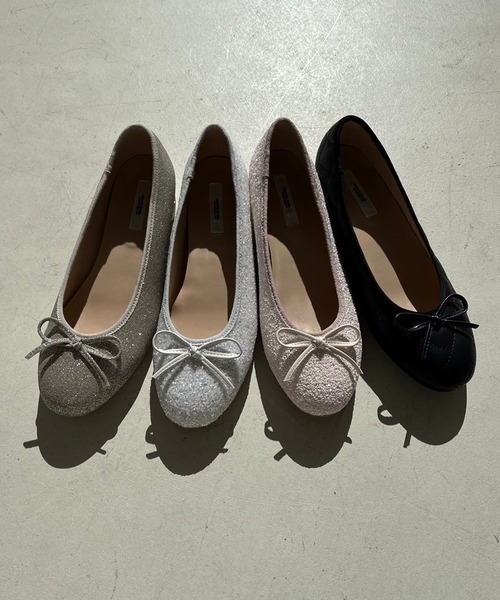 one after another NICE CLAUP（ワンアフターアナザーナイスクラップ）の「ヒールアップバレーシューズ【ブラック/ゴールド】（バレエシューズ・レディース・ゴールド/ブラック・LARGE/MEDIUM/SMALL/X-LARGE）」の17枚目の写真