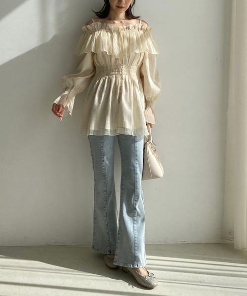 one after another NICE CLAUP（ワンアフターアナザーナイスクラップ）の「ヒールアップバレーシューズ【ブラック/ゴールド】（バレエシューズ・レディース・ゴールド/ブラック・LARGE/MEDIUM/SMALL/X-LARGE）」の10枚目の写真