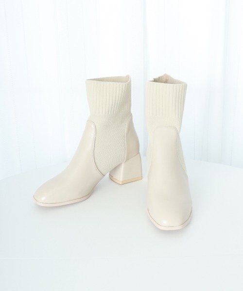 Miniministore（ミニミニストア）の「ショートブーツ レディース ブーティー（ブーツ・レディース・ブラック/アイボリー・23.0cm/25.0cm/22.5cm/23.5cm/24.5cm/24.0cm）」の20枚目の写真