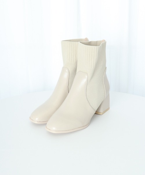 Miniministore（ミニミニストア）の「ショートブーツ レディース ブーティー（ブーツ・レディース・ブラック/アイボリー・23.0cm/25.0cm/22.5cm/23.5cm/24.5cm/24.0cm）」の21枚目の写真