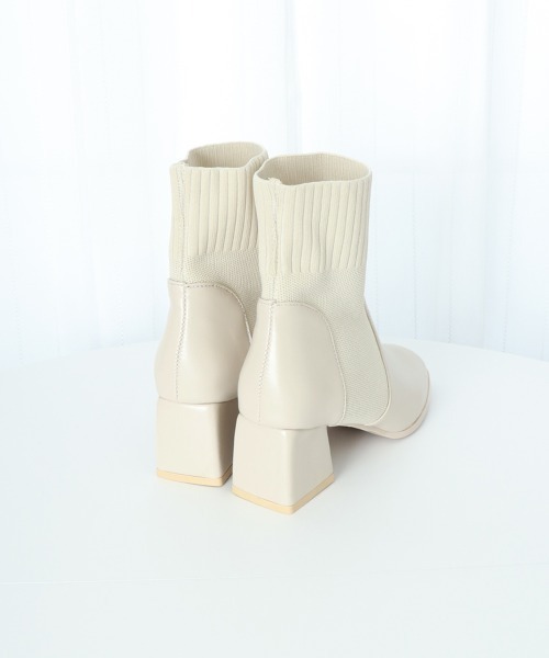 Miniministore（ミニミニストア）の「ショートブーツ レディース ブーティー（ブーツ・レディース・ブラック/アイボリー・23.0cm/25.0cm/22.5cm/23.5cm/24.5cm/24.0cm）」の22枚目の写真