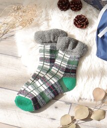 裏起毛ソックス チェック