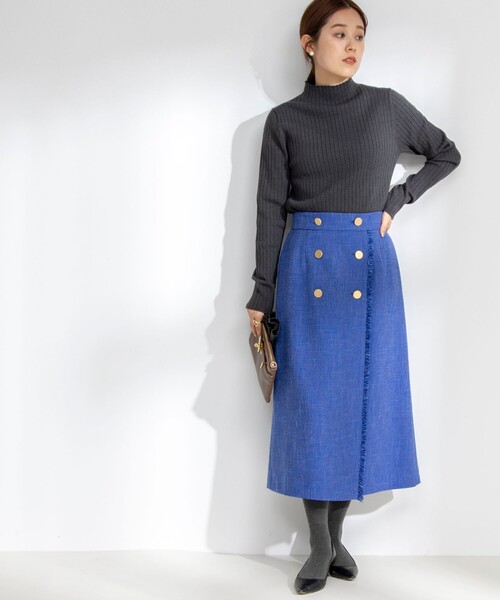 NOLLEY’S（ノーリーズ）の「ウォッシャブルツイードスカート（スカート・レディース・キナリ/ブルー・38/36）」の7枚目の写真