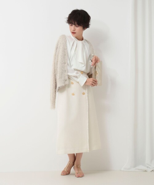 NOLLEY’S（ノーリーズ）の「ウォッシャブルツイードスカート（スカート・レディース・キナリ/ブルー・38/36）」の12枚目の写真