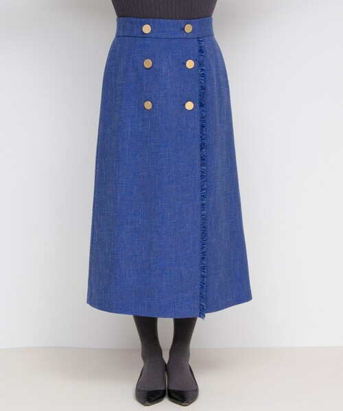 NOLLEY’S（ノーリーズ）の「ウォッシャブルツイードスカート（スカート・レディース・キナリ/ブルー・38/36）」の20枚目の写真