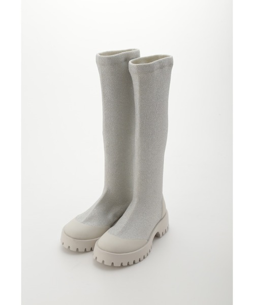 emmi（エミ）の「【emmi atelier】ecoロングニットブーツ（ブーツ