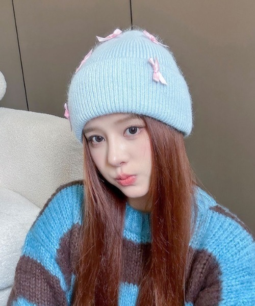 セール】リボンビーニー/ニット帽（ニットキャップ/ビーニー）｜LAC