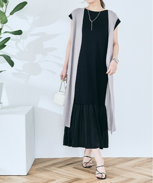 バックプリーツロングジレ ベスト ジレ バックプリーツ ロングジレ レディース : ZOZOTOWN
