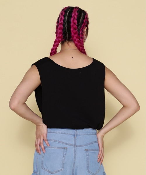 WHITELAND（ホワイトランド）の「【WEB&DEPOT限定】WHITELAND/ホワイトランド/OWL/LOGO TT（タンクトップ・レディース・ブラック/カーキ/ホワイト・F）」の7枚目の写真