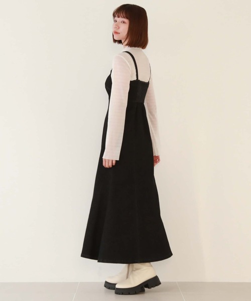 archives（アルシーヴ）の「2wayデニムマーメイドキャミワンピース（ワンピース・レディース・ネイビー/ブラック・MEDIUM）」の7枚目の写真