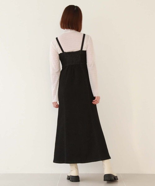 archives（アルシーヴ）の「2wayデニムマーメイドキャミワンピース（ワンピース・レディース・ネイビー/ブラック・MEDIUM）」の3枚目の写真