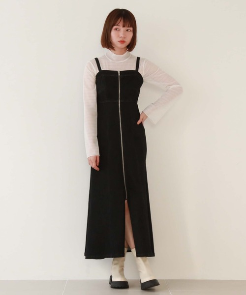 archives（アルシーヴ）の「2wayデニムマーメイドキャミワンピース（ワンピース・レディース・ネイビー/ブラック・MEDIUM）」の16枚目の写真