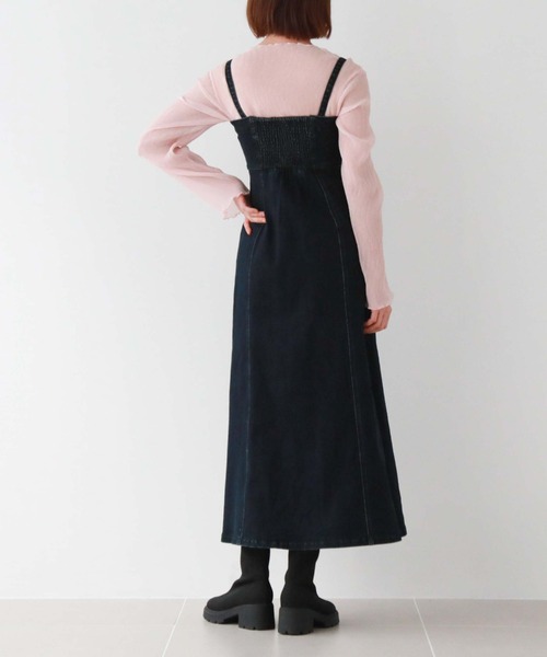 archives（アルシーヴ）の「2wayデニムマーメイドキャミワンピース（ワンピース・レディース・ネイビー/ブラック・MEDIUM）」の19枚目の写真