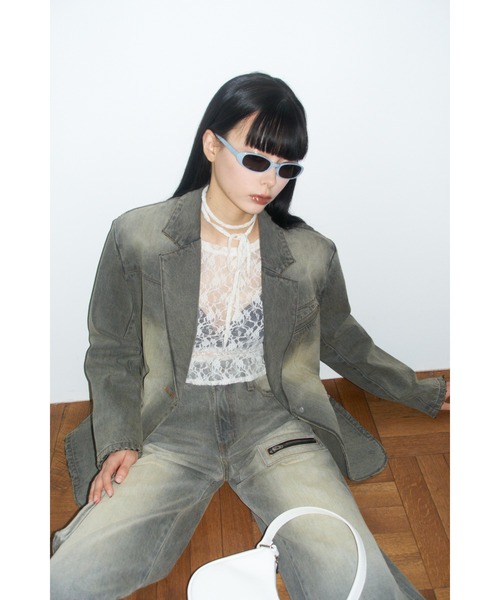 LAGUA GEM(ラグアジェム)の「CURVE SHAPE アイウェア(サングラス・レディース・ライトブルー/ライトイエロー/ブラウン・FREE)」の10枚目の写真