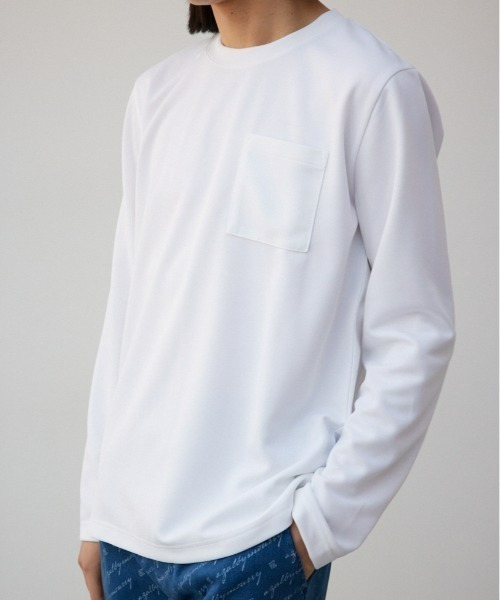 セール】ロゴプレートポンチクルーネックロンT（Tシャツ