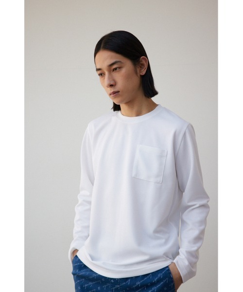 セール】ロゴプレートポンチクルーネックロンT（Tシャツ