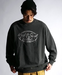 JOKER | 裏毛加工長袖ピグメントスウェットトレーナー メンズ ルーズシルエット トップス ヴィンテージ加工 春服(スウェット)