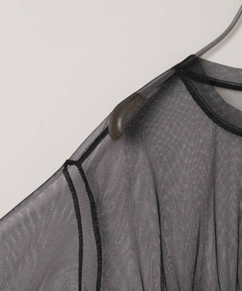 JEANASIS（ジーナシス）の「ギャザーラメチュールプルオーバー/106590（Tシャツ/カットソー・レディース・オフホワイト/ネイビー/ブラック・FREE）」の13枚目の写真