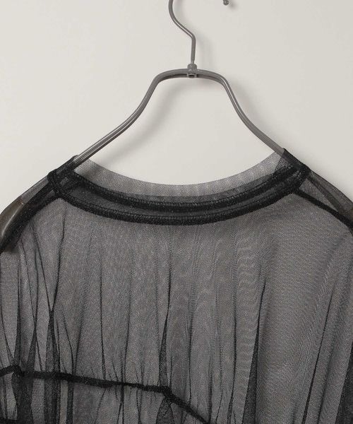 JEANASIS（ジーナシス）の「ギャザーラメチュールプルオーバー/106590（Tシャツ/カットソー・レディース・オフホワイト/ネイビー/ブラック・FREE）」の22枚目の写真