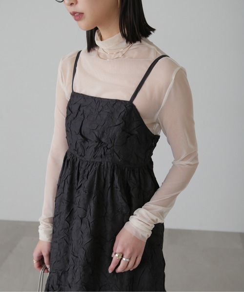 FREE'S MART（フリーズマート）の「◆バックオープンフレアマキシキャミワンピース（ワンピース・レディース・ブラック/ベージュ・SMALL/MEDIUM）」の5枚目の写真